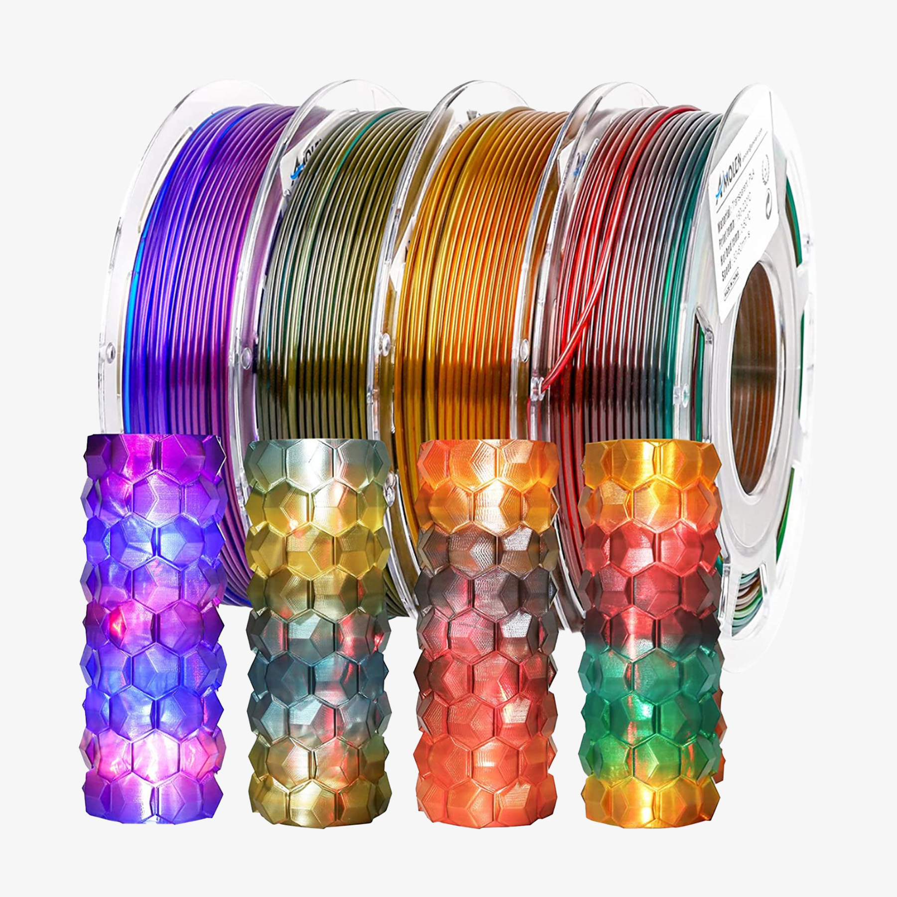PLA Crystal-Transparent Gradient Variety Pack (4x200g) - The misfit market
