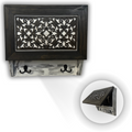 Rustic Diamond Hidden Gun Cabinet – Ornate Concealment Coat Rack with Multi-Purpose Hooks - The misfit market
