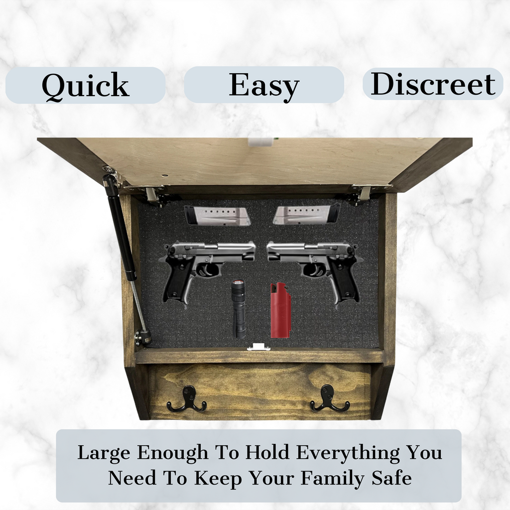 Rustic Diamond Hidden Gun Cabinet – Ornate Concealment Coat Rack with Multi-Purpose Hooks - The misfit market