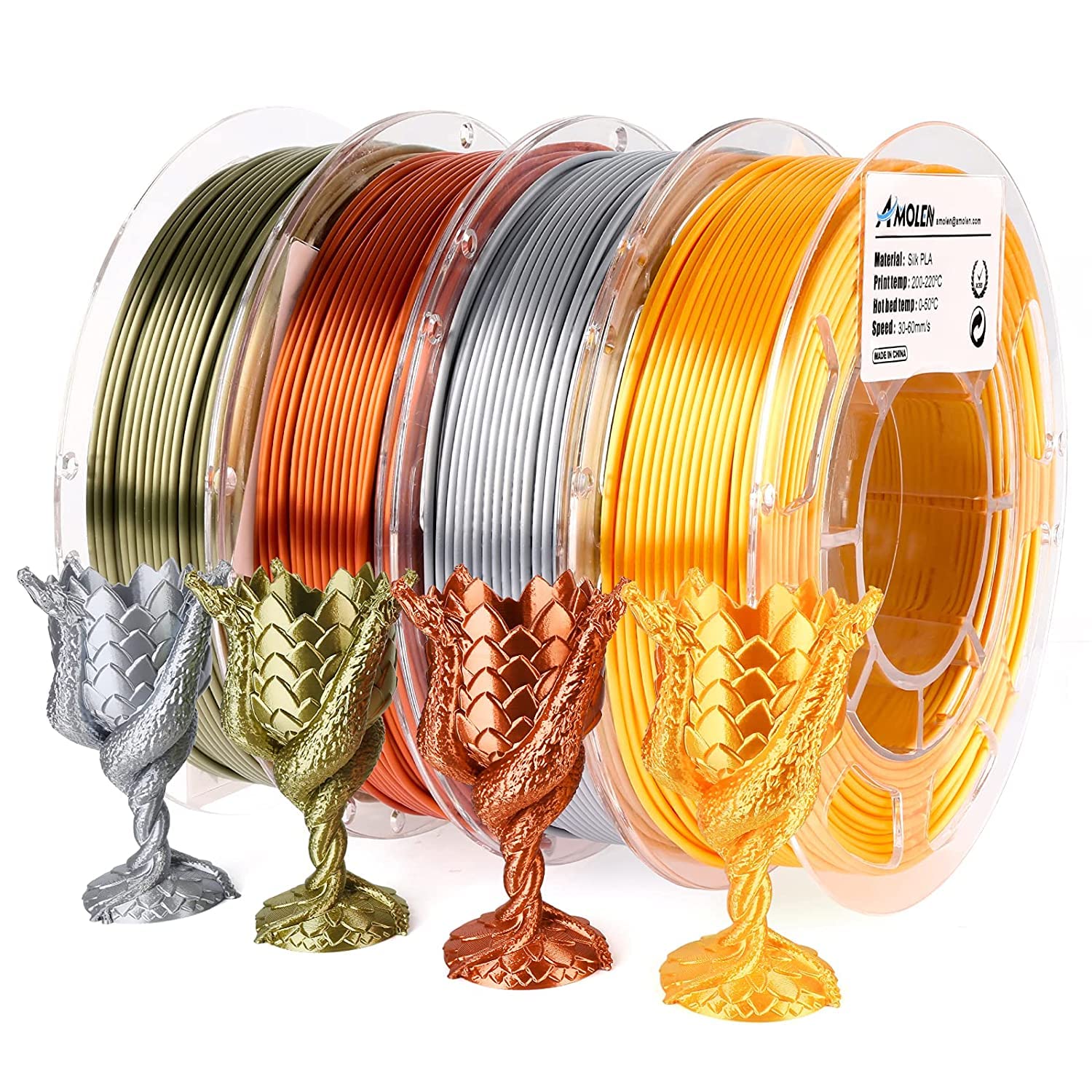 PLA Silk Basic Variety Pack (4x200g) - 1.75MM - The misfit market