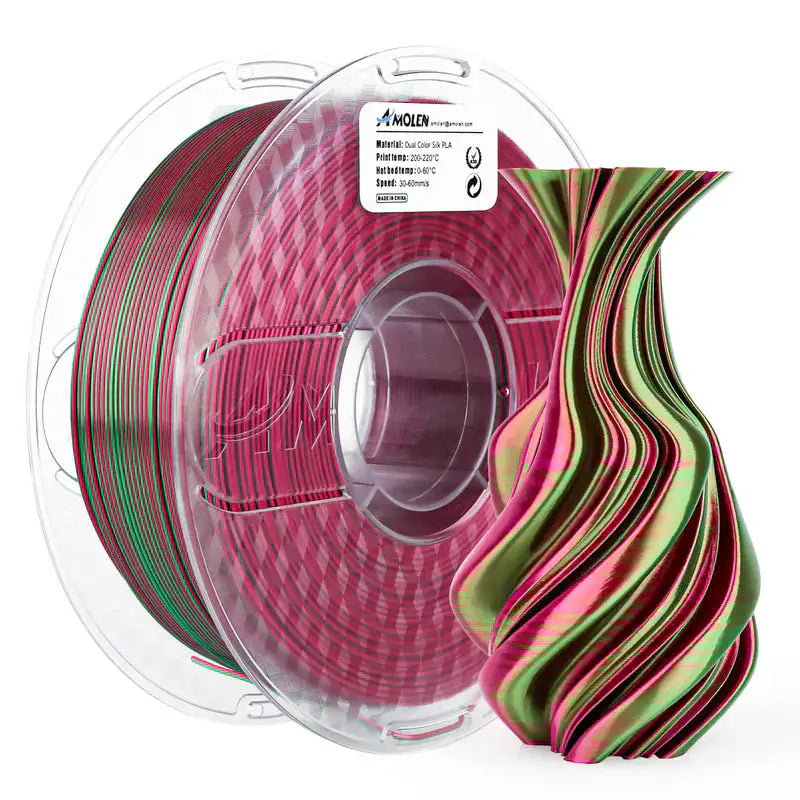 PLA Silk Dual Color 3D Filament 1.75mm 1KG | the misfit market - The misfit market