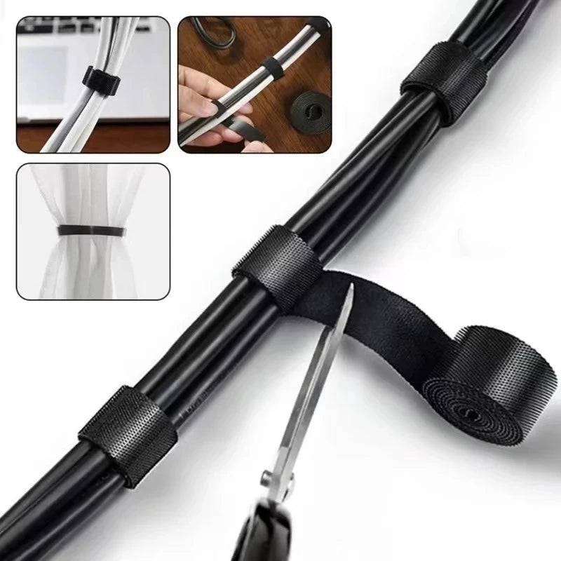 1/5M Cable Organizer Cable Management Wire Winder Tape Earphone Mouse Cord Management Ties Protector For iPhone Xiaomi Samsung - The misfit market