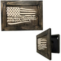 American Flag Gun Cabinet We The People Decorative and Secure Hidden Gun Safe (Black and White) - The misfit market