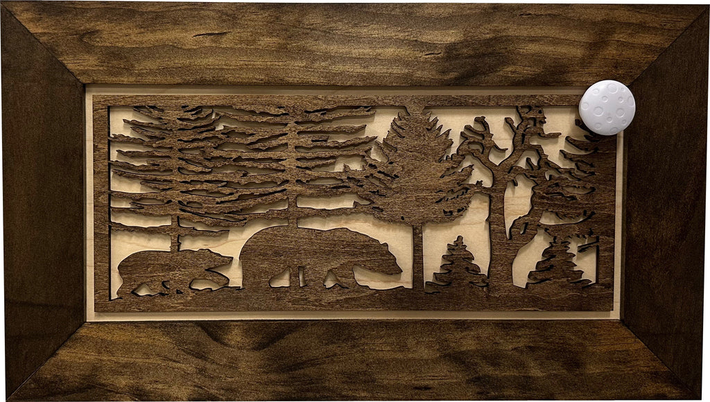 Bear in Woods Hidden Gun Storage Safe Concealment Shelf Concealed Furniture - The misfit market