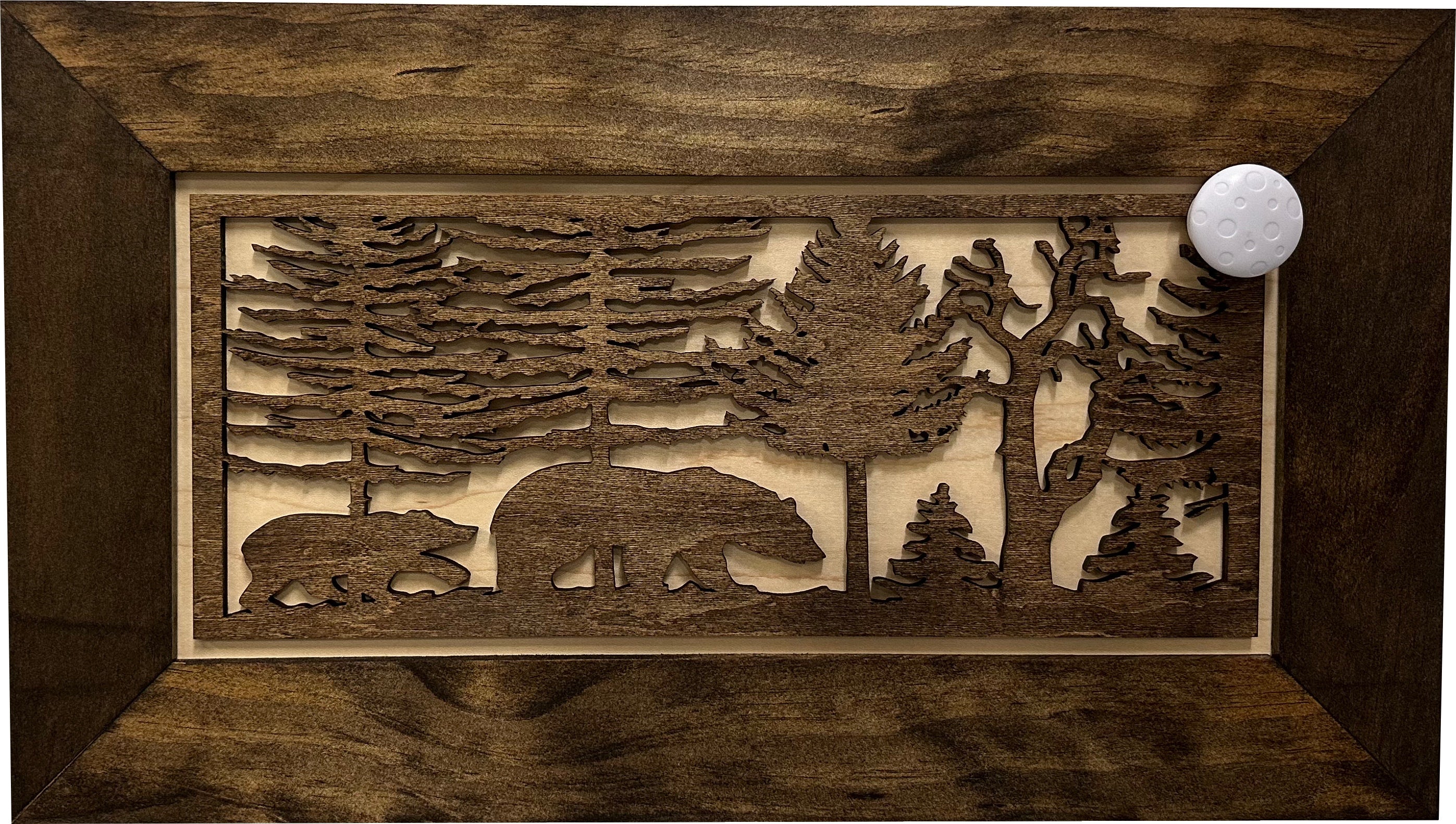 Bear in Woods Hidden Gun Storage Safe Concealment Shelf Concealed Furniture - The misfit market