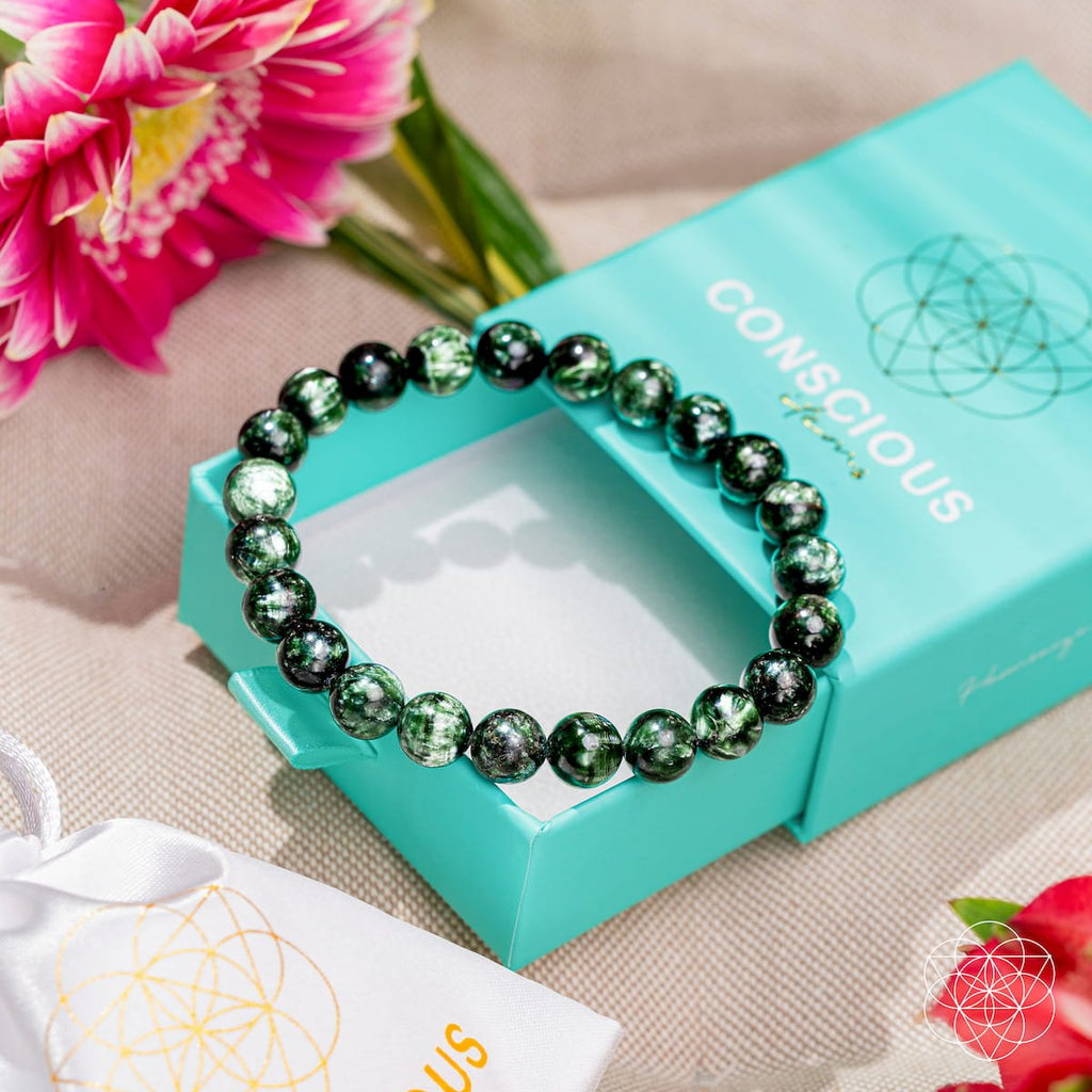 Angel Energy – Rare Seraphinite Bracelet of Transformation - The misfit market
