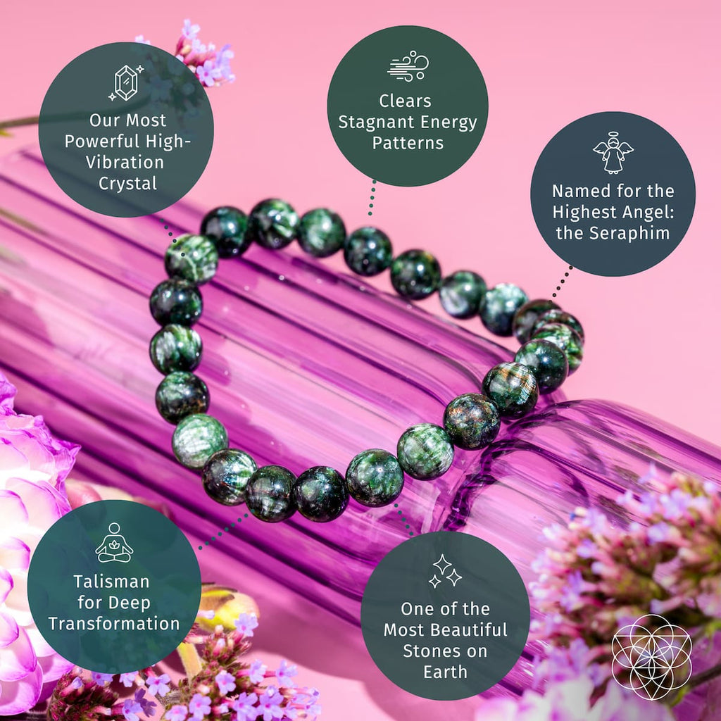 Angel Energy – Rare Seraphinite Bracelet of Transformation - The misfit market