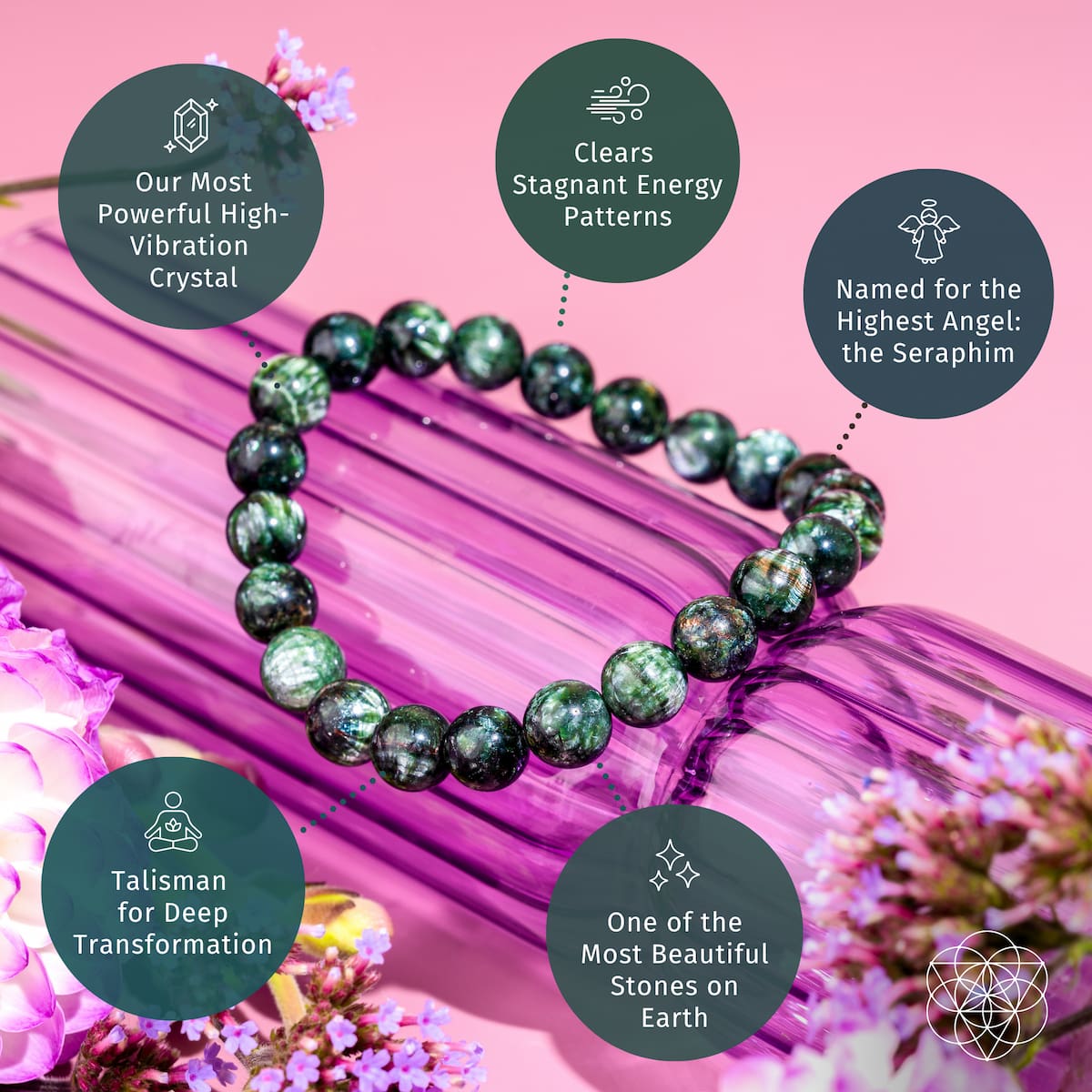 Angel Energy – Rare Seraphinite Bracelet of Transformation - The misfit market