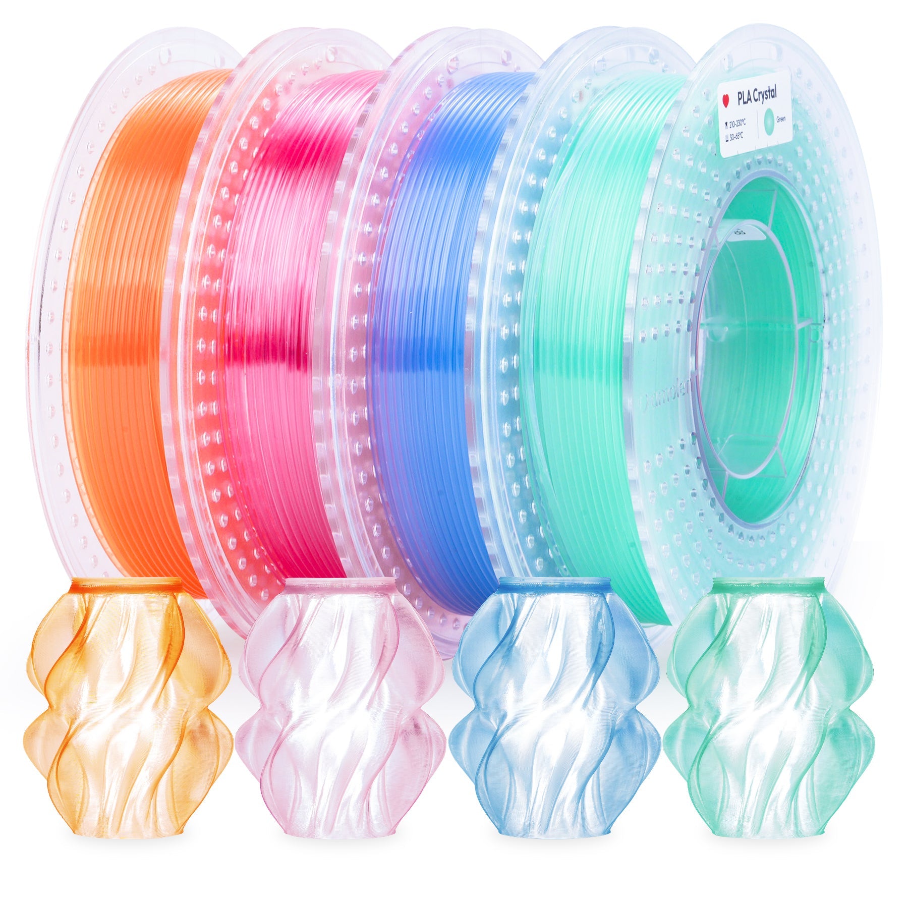 PLA Crystal-Transparent Gradient Variety Pack (4x200g) - The misfit market