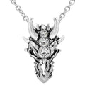Dragon Skull Necklace With Crystals Gothic Pendant - The misfit market