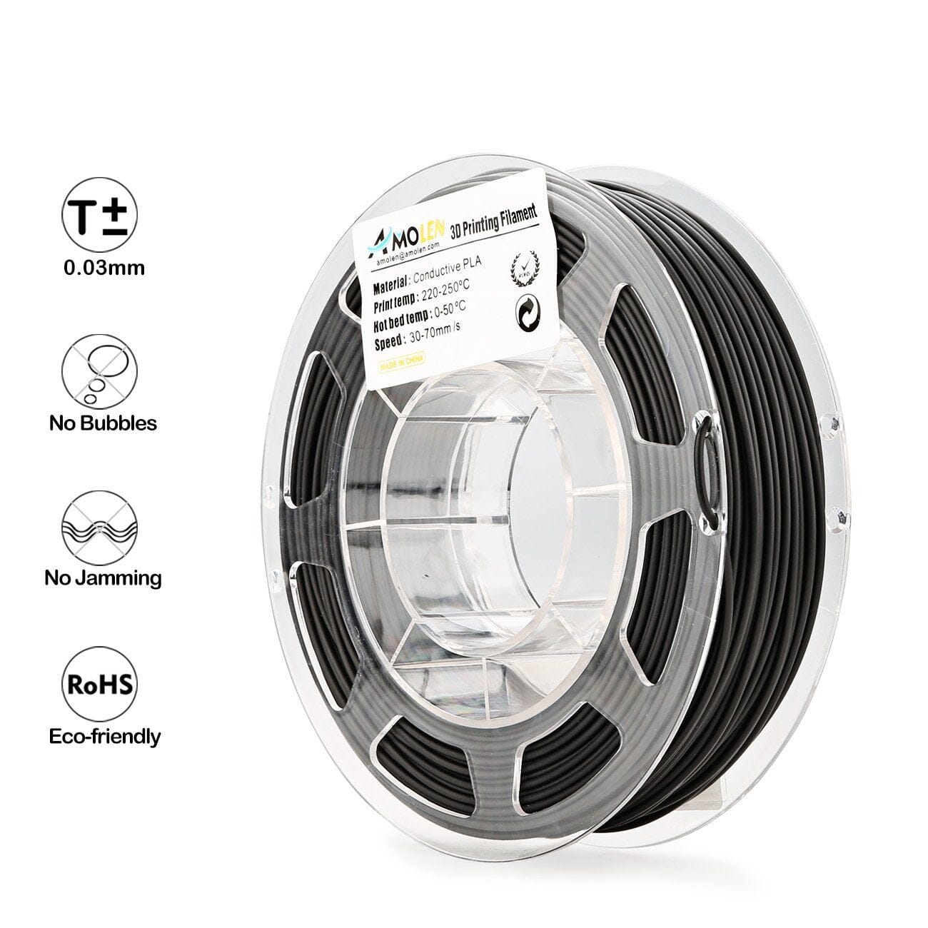 PLA Conductive 1.75mm, 200g - The misfit market