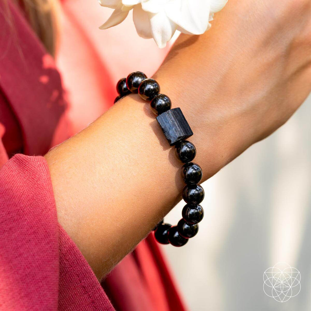 Habit Breaker - Black Obsidian & Tourmaline Bracelet - The misfit market