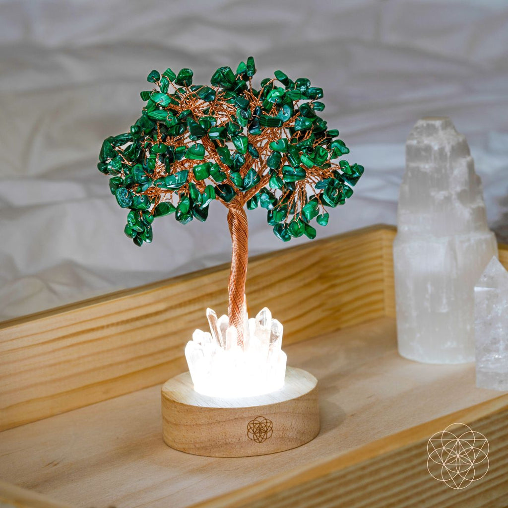 Malachite Anxiety Tree Lamp - The misfit market