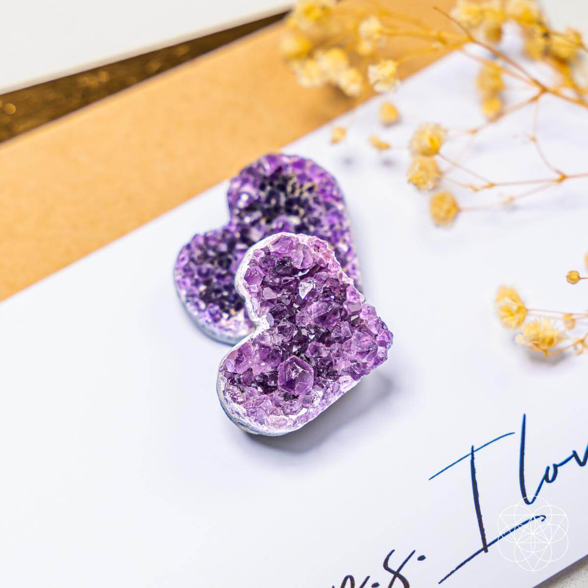 Uruguayan Amethyst Love Heart Cluster - AAA Premium Quality - The misfit market