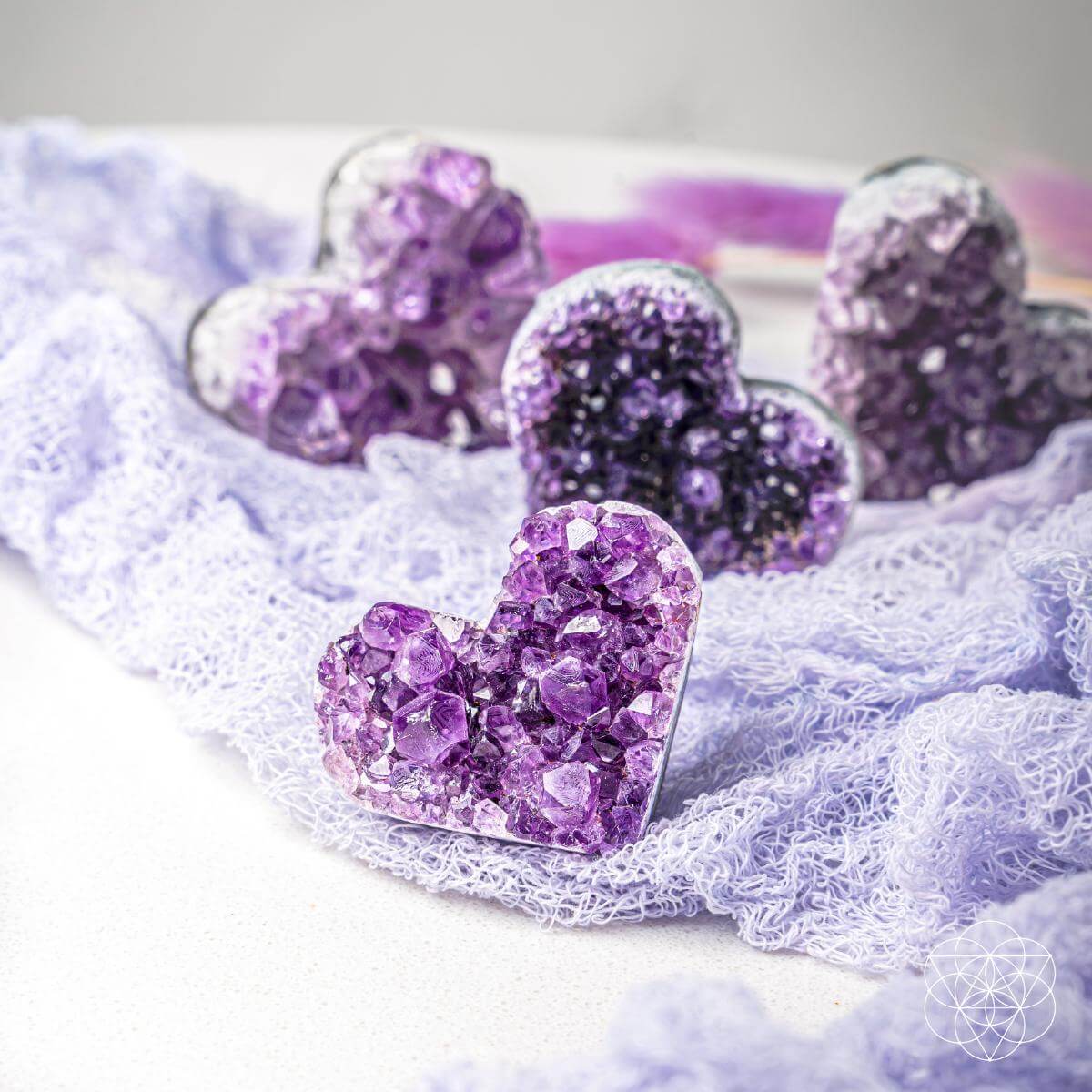 Uruguayan Amethyst Love Heart Cluster - AAA Premium Quality - The misfit market