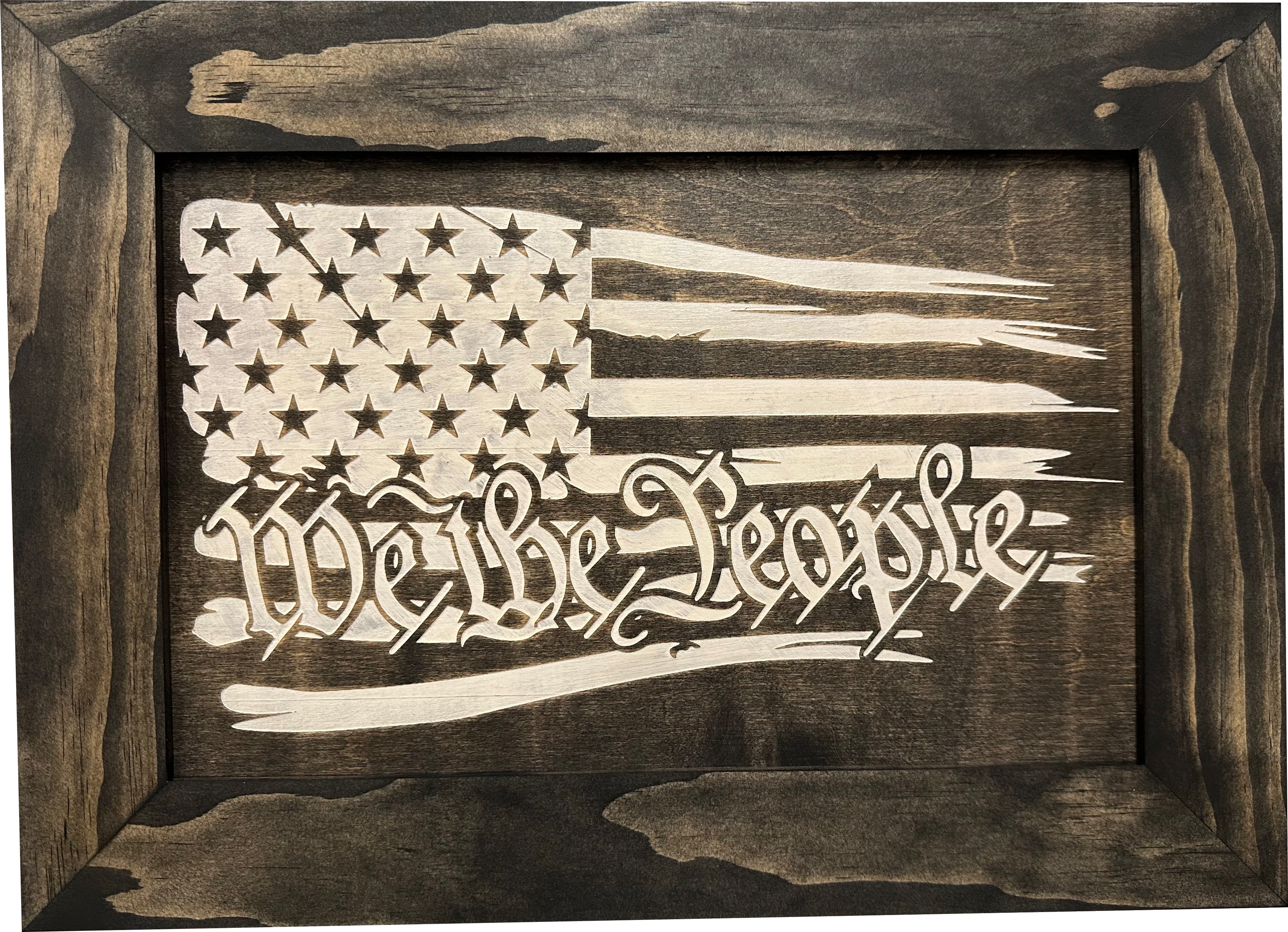 American Flag Gun Cabinet We The People Decorative and Secure Hidden Gun Safe (Black and White) - The misfit market